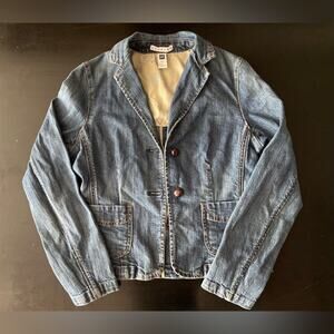 GAP Stretch Tailored Fit Blue Denim Jacket sz 6